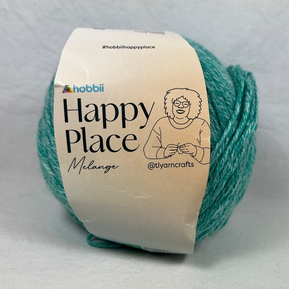 HOBBII Happy Place Melange Yarn #25 Aqua - Picture 1 of 4